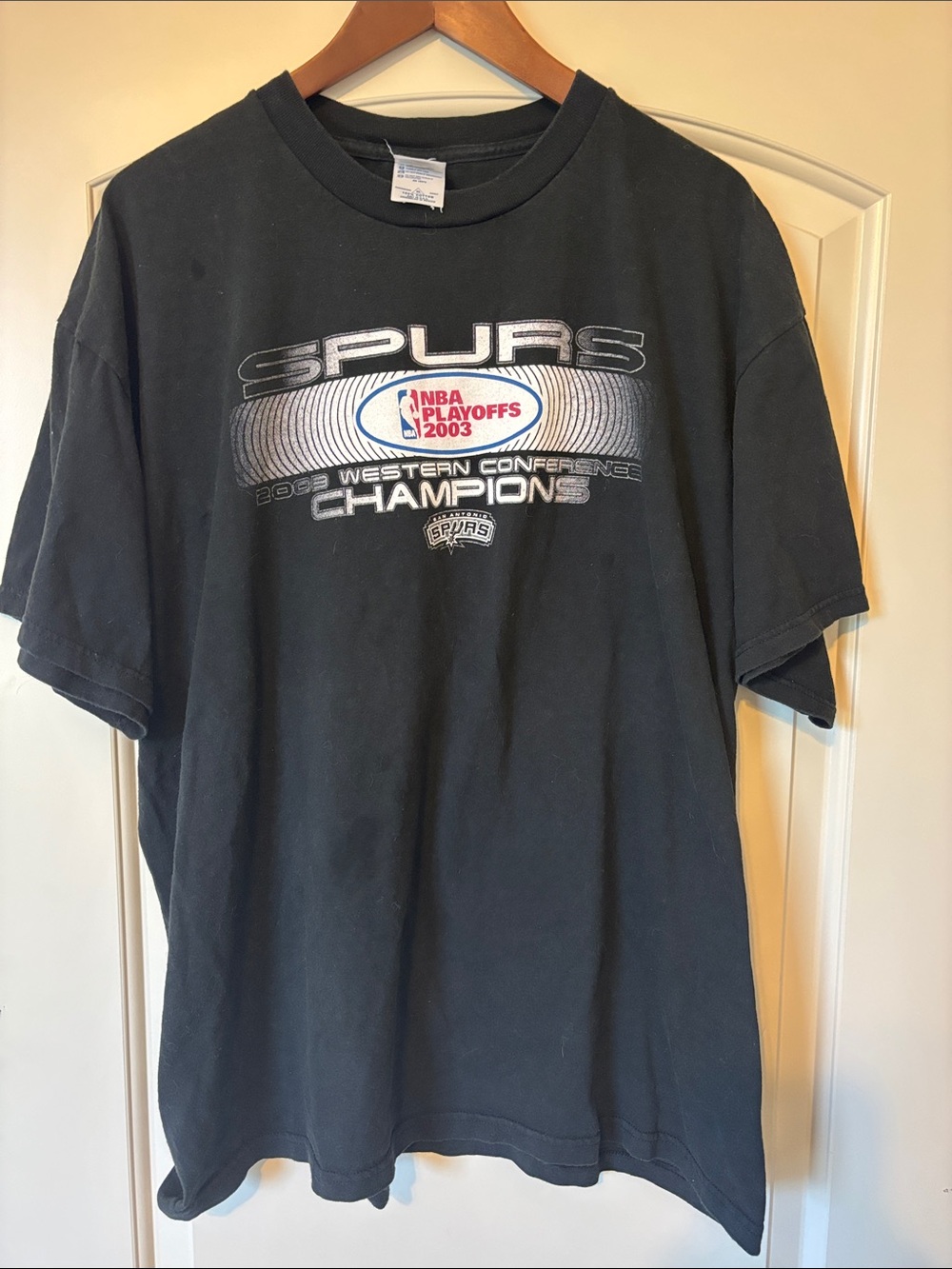 Spurs NBA Playoffs 2003 Black T-Shirt